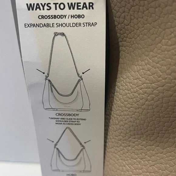 Calvin Klein Prism Top Zip Convertible Hobo Shoulder Bag - Picture 9 of 11